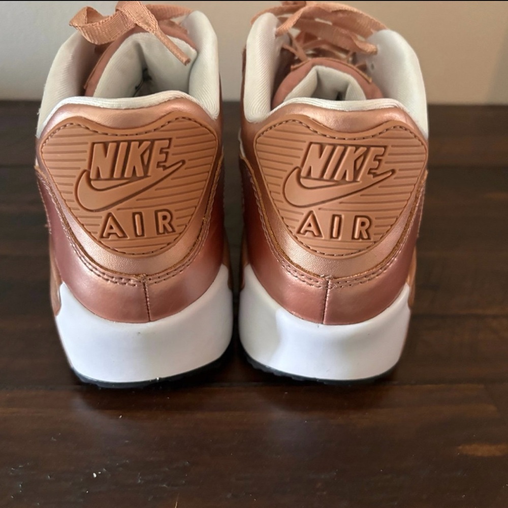 Nike Women's Metallic Rose Gold Athletic Sneakers - Picture 5 of 8